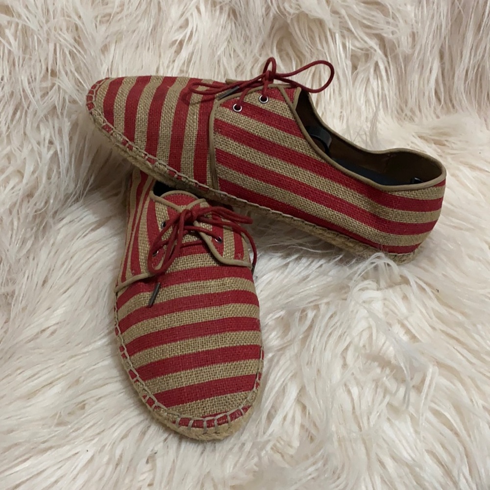 ELLEN FISHER Burlap Espadrille Size 9